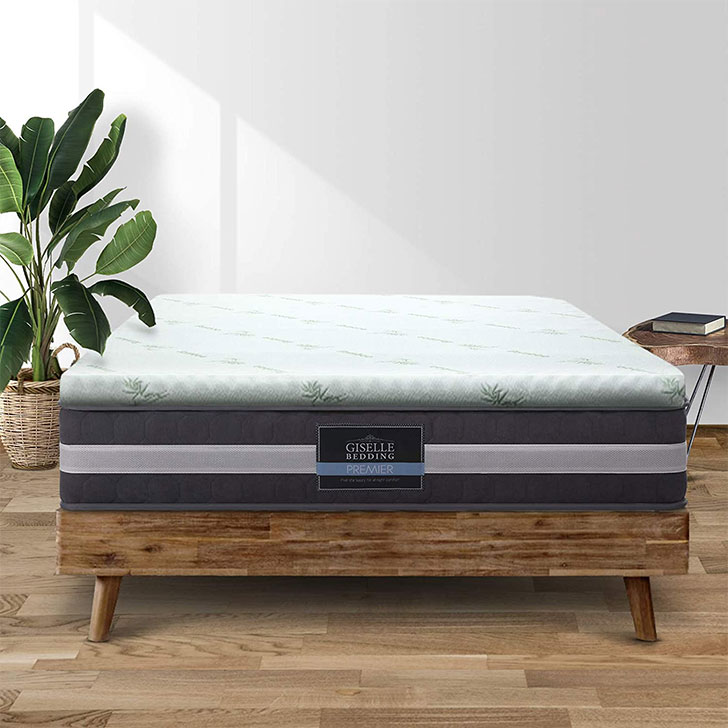 1000GSM TONTINE Luxury Ultra Loft Pillowtop Mattress Topper KING Size Bed